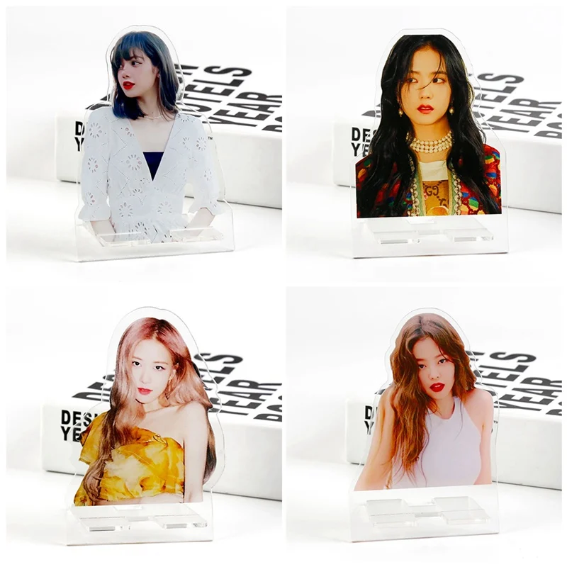 Kpop BLACKPINK серия прозрачный акриловый чехол для мобильного телефона Поддержка настольная доска на ножках Декор