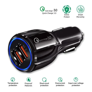 

Car USB Charger Cigarette Lighter Splitter Quick Charge Dual USB For Renault Koleos Megane Scenic Fluence Laguna Velsatis