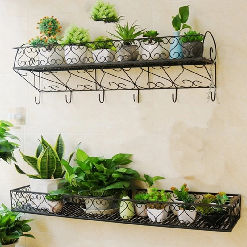 

Style Wall Hanging Balcony Flower Rack A Living Room Wall Iron Art Botany Shelving, Wall Hanging, Multi Meat Flowerpot Frame