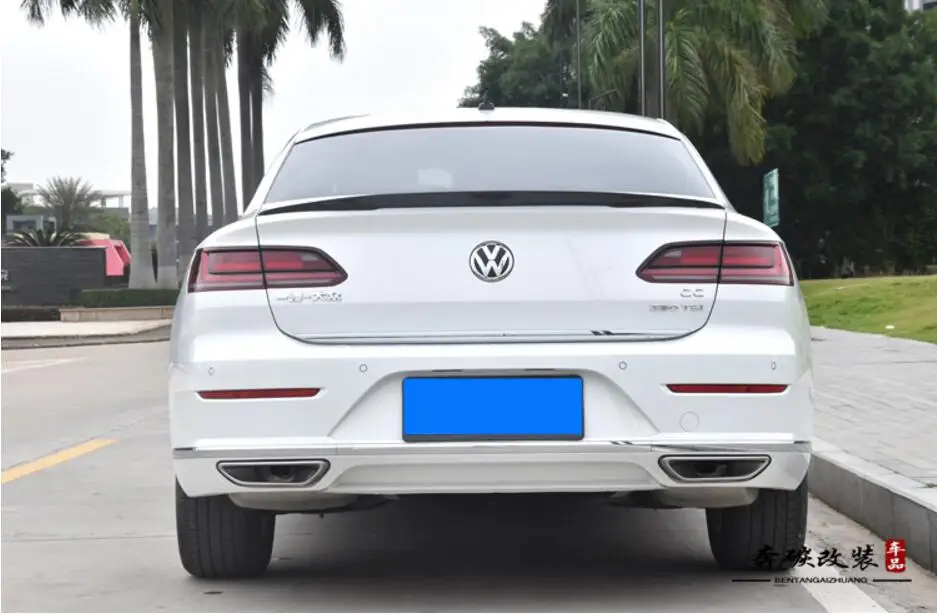 Углеродное волокно заднее крыло багажника выступ Спойлеры подходит для 19 Volkswagen VW CC