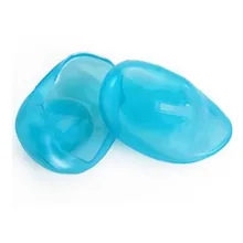 Горячая Пара синий прозрачное силиконовое покрытие для уха дома маникюрный салон краска для волос щит для ушей краска для волос Принадлежности для парикмахерских салонов Применение