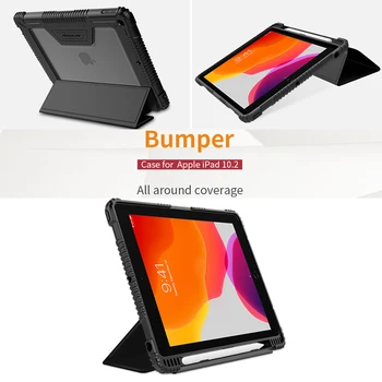 

for Apple iPad 10.2 Bumper Leather Case Bumper Flip Leather Case Back Cover for Apple iPad 10.2 Protective shell Nillkin