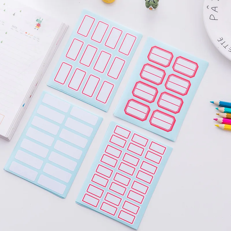 P419 bo fu Self-Adhesive Stick Label Adhesive Label Handwritten Name Tape Price Sticker Compartmental Standard Sticky Notes