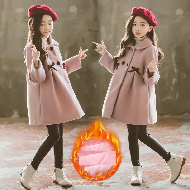 Winter Jackets Girls Coat Teens Kids Long Outerwear Thick Warm Clothes Children Windbreaker Clothing Jacket For Girls 4-15Y