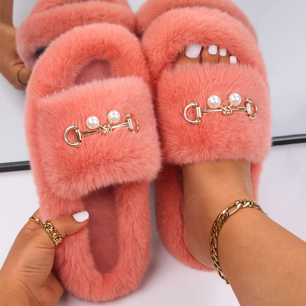 Fur Slides Cute Outfits With Slides Thick Fur Slides