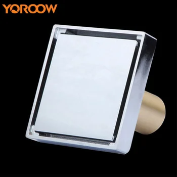 

Bathroom Floor Drain Solid Brass Tile Insert 100mm Waste 10cm Dropshipping GWX000A 4
