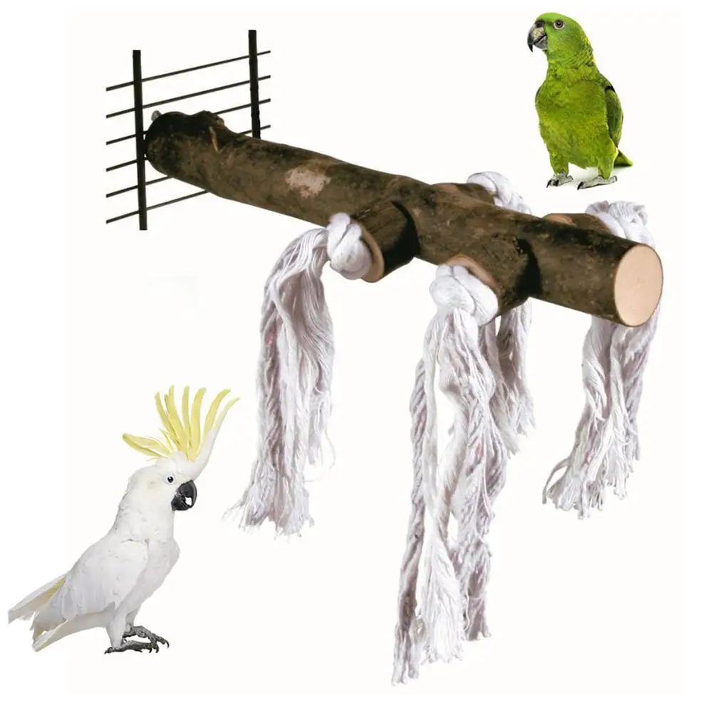 

Birds Parrot Scratching Stick Jumping Cotton Rope Stand Perch Cage Chew Toy