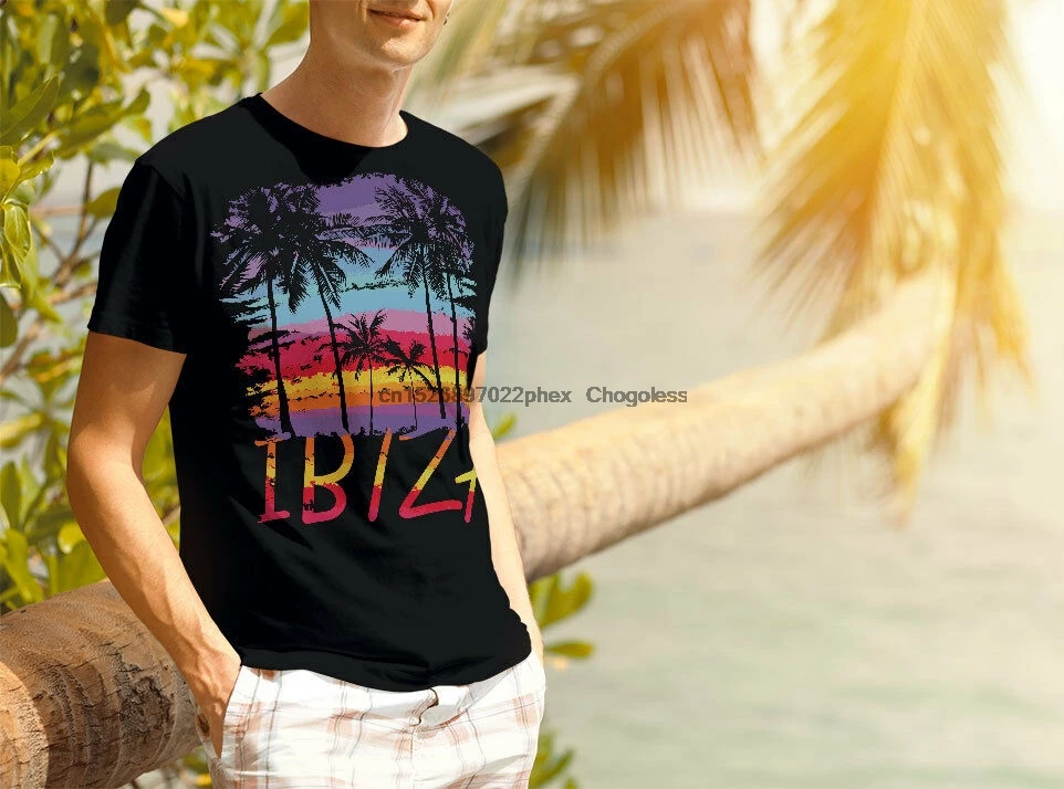 Футболка IBIZA в стиле унисекс для отдыха летняя музыка рейва дом Dj клуб танцы ретро
