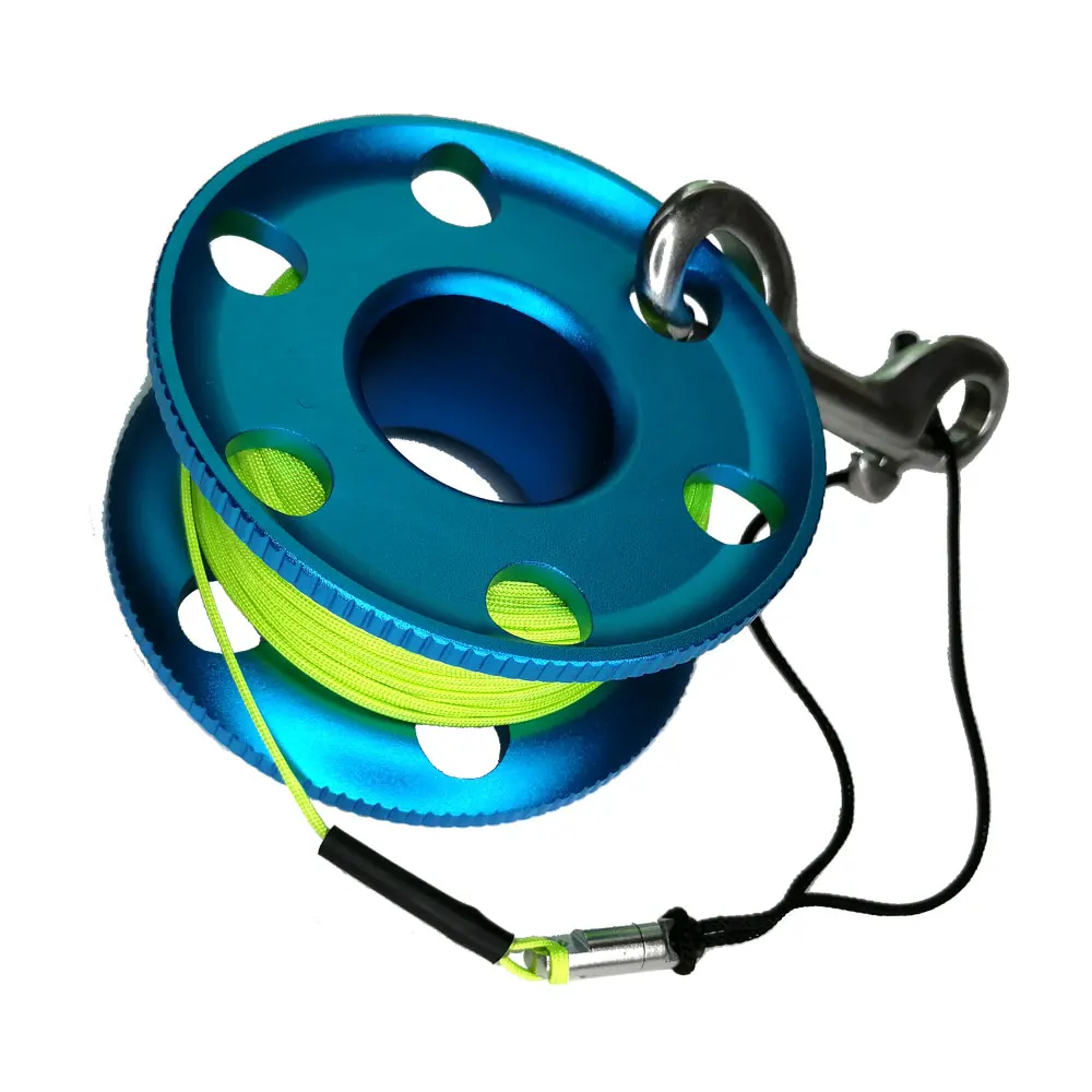 30M Line Scuba Diving Finger Reel Spool 110cm SMB Safety Sausage Diving Safety Kit for Underwater Diver Snorkeling Cave 2