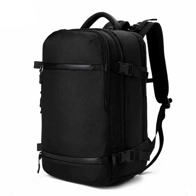 OZUKO для мужчин, 17,3 дюймов, женский рюкзак для ноутбука, школьная сумка, вместительная багажная сумка, повседневный рюкзак, дорожная сумка с обувью, мужская сумка - Цвет: Черный