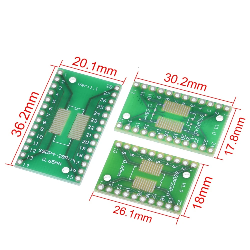 ShengYang 35 шт. = 7 значение* 5 шт. печатная плата комплект SMD поворот к DIP SOP MSOP SSOP TSSOP SOT23 8 10 14 16 20 24 28 SMT к DIP