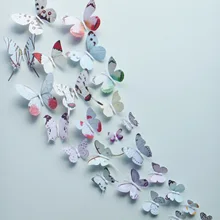 Стиль цвет белый 3D модель декоративное украшение в виде бабочек наклейки магниты на холодильник фон наклейки на стену Магнит 12 Волан