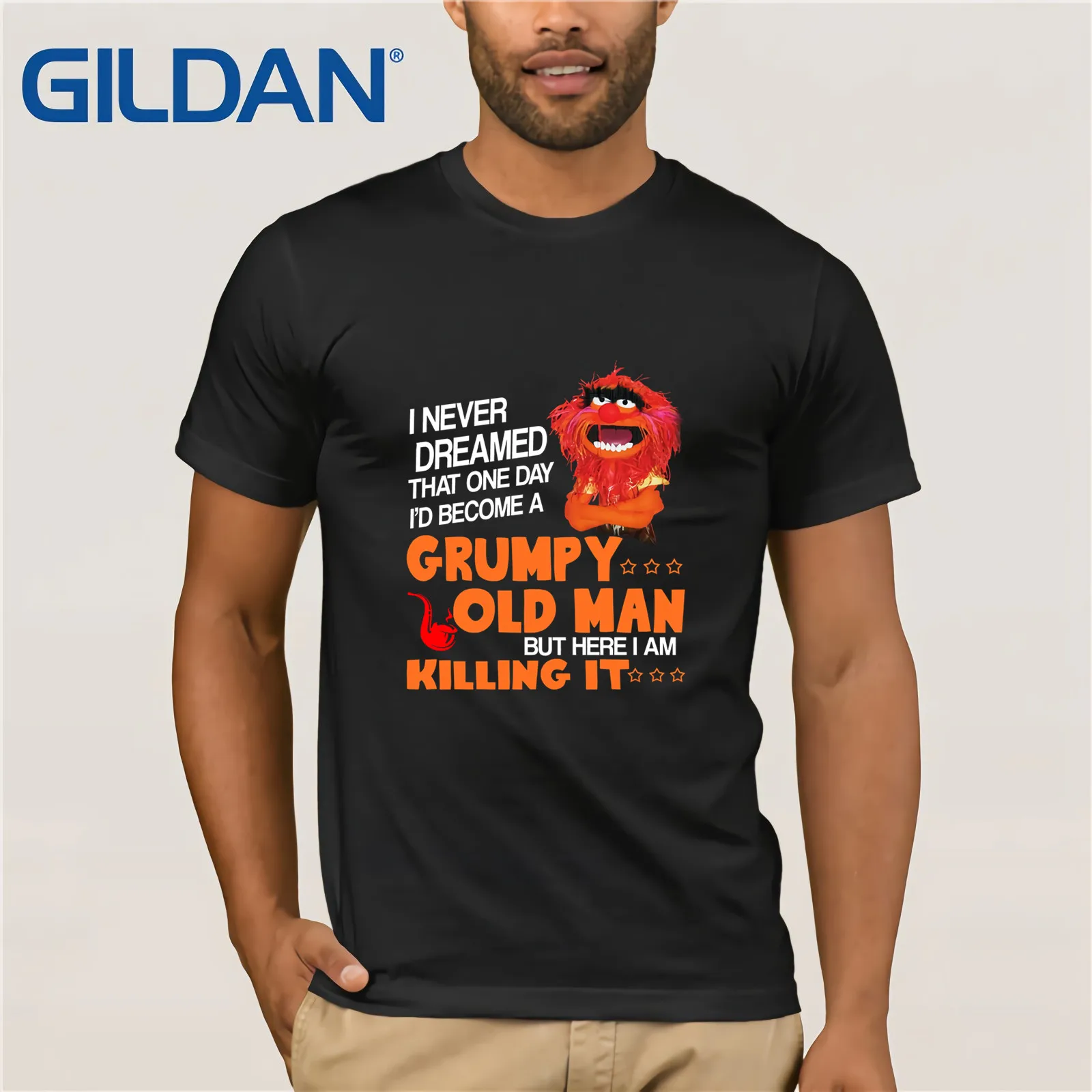

Animal Muppet I Never Dreamed That One Day I'd Become A Grumpy Old Man But Here I Am Killing It T-SHIRT