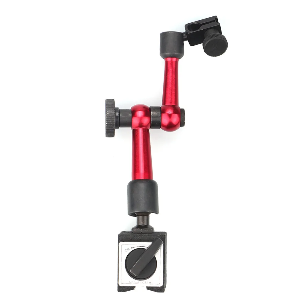 

Mini Dial Indicator Magnetic Base Holder 360 Rotation Flexible Bracket with Adjustable Pole Magnetic Force Switch for Leverage