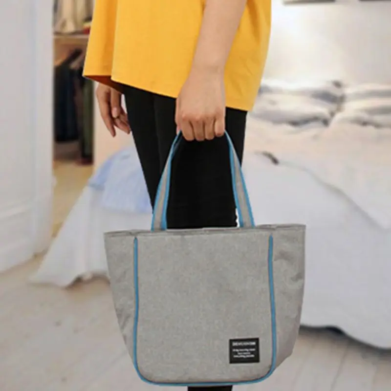 THINKTHENDO Lunch Bag Insulated Thermal Food Storage Bags Portable Travel Working Picnic Box