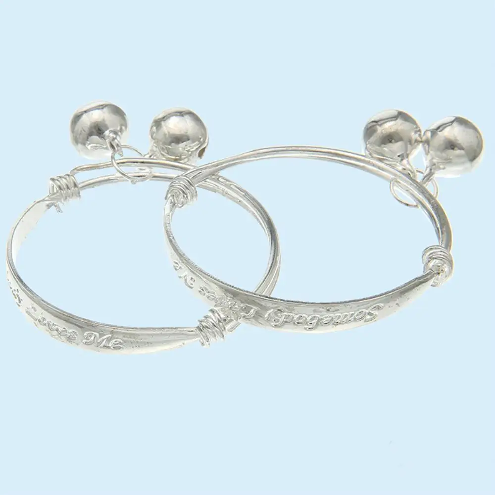 Baby Kid Bell Bangle Bracelet 2pcs For Kid