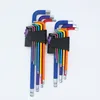 9Pcs 1.5mm-10mm Color Coded Ball-End Hex Allen Key L Wrench Set Torque Long Metric With Sleeve Hand Tools Bicycle Accessories ► Photo 3/6