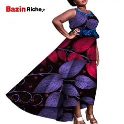 Большие размеры осенние платья Новые африканские женские Дашики Мода Анкара печати Хлопок Длинные вечерние платья Африка платье женщины