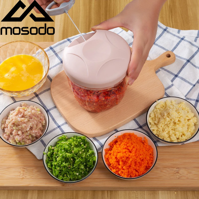Ручная измельчитель чеснока Mosodo для мяса овощей фруктов ручной Кухонный комбайн