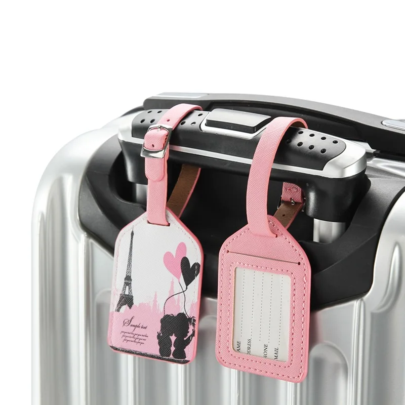 Новый Эйфелева башня старый раз чемодан кожаные багажные бирки этикетка сумка Подвеска сумка Аксессуары для путешествий Имя адрес