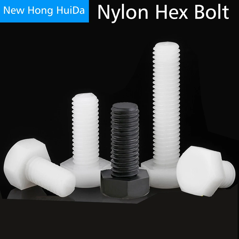 Plastic Hex Screw Nylon Bolts Bolt Plastic Nylon M8 Black Nylon Hex
