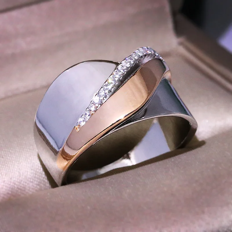 Преувеличенная индивидуальность 925 стерлингового серебра ретро большие кольца для женщин в стиле Панк Роскошные крест-накрест модное кольцо