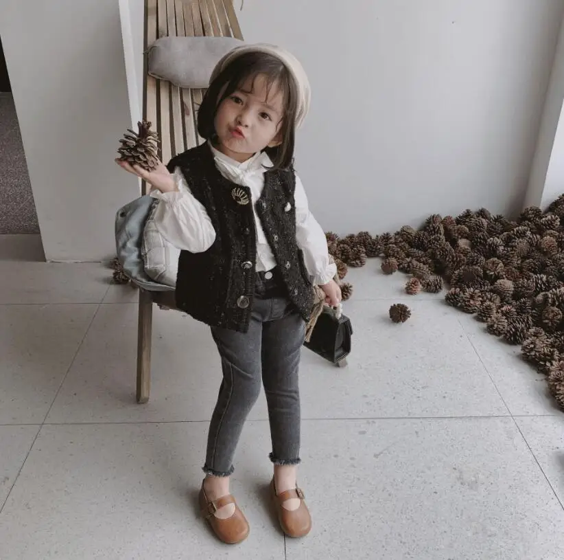 

2019 Fall Elegant Vest Coat For baby Girls, Children Formal Lady Vest Outwear Wholesale, 6 pieces/lot