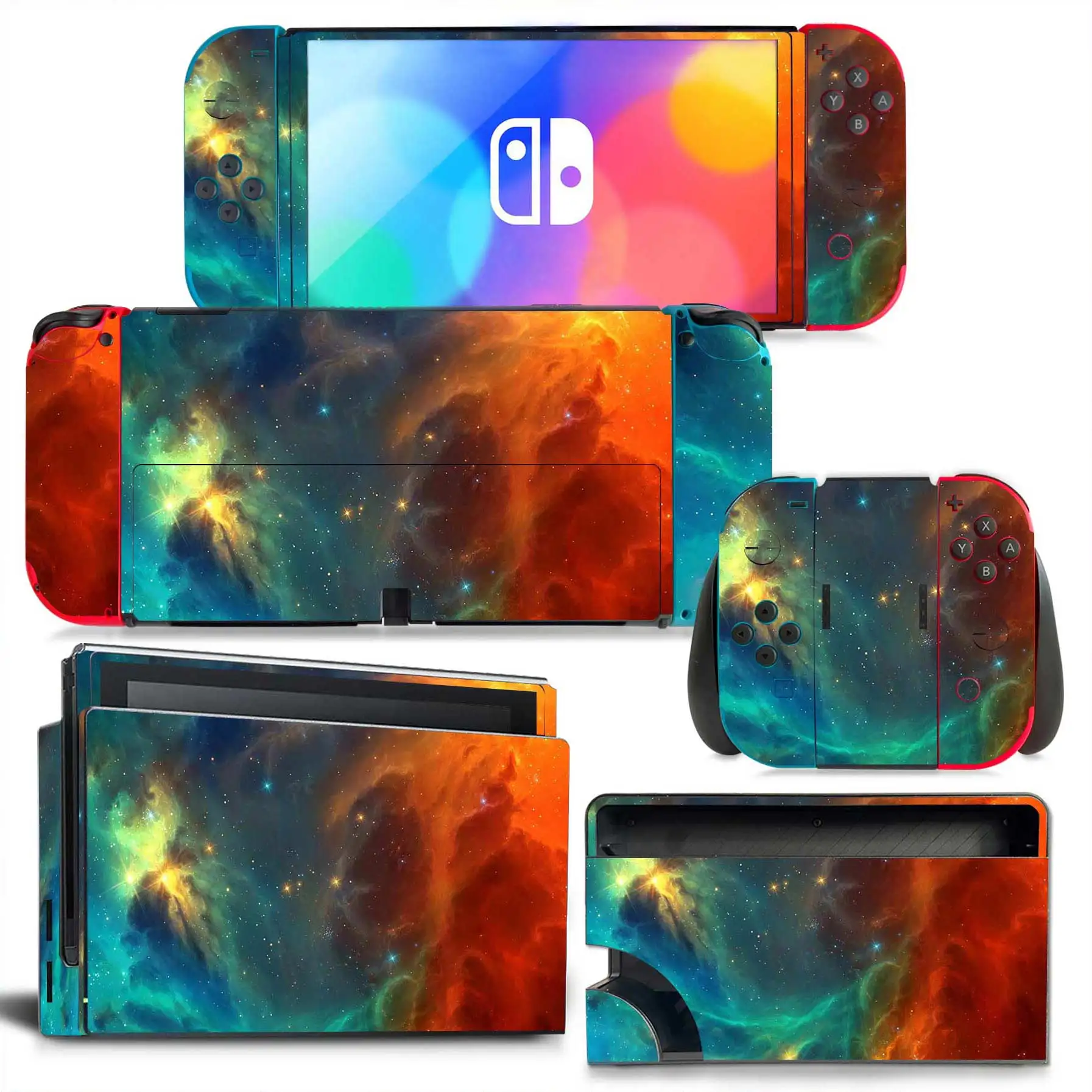 Customize Game Anime Cartoon Cute Pink Metroid Vinyl PVC Skin Sticker For Nintendo Switch OLED Model 