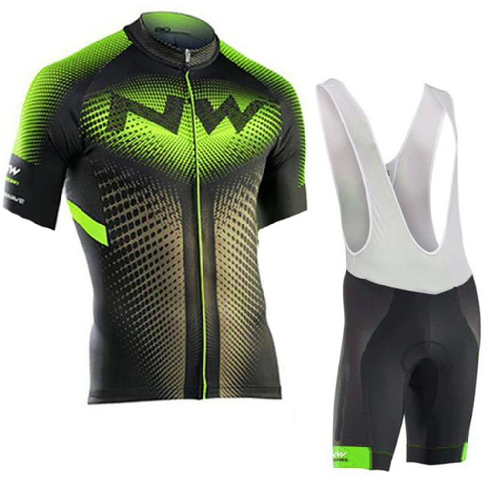Bib cycling set Велоспорт Pro Team Northwave Велоспорт Джерси Мужская одежда для велоспорта MTB Велоспорт нагрудник шорты велосипед Джерси Набор Ropa Ciclismo Hombre - Цвет: Bib cycling set