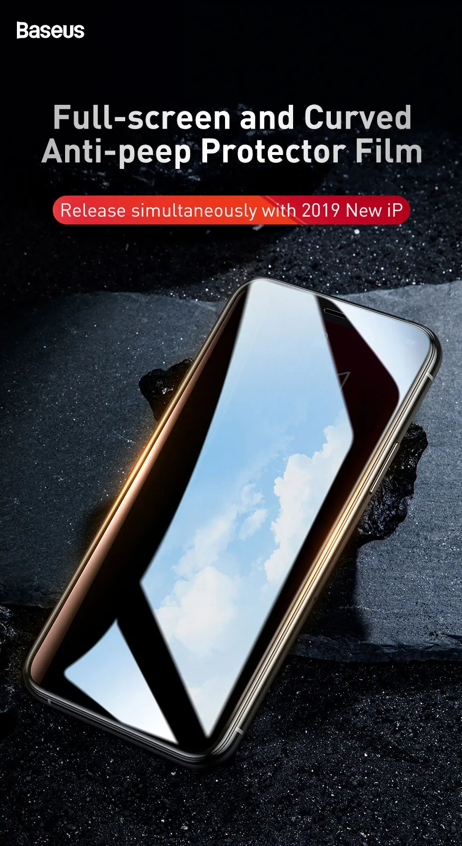 Закаленное стекло Baseus для защиты от шпионов для iPhone 11 Pro, ультратонкое 3D Защитное стекло для iPhone 11 Pro Max glass