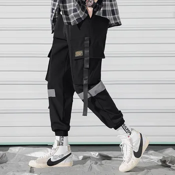 

Japanese Style Men's Pants 2019 Autumn New Ins Contrast Color Stitching Three-dimensional Pockets Small Feet Trousers