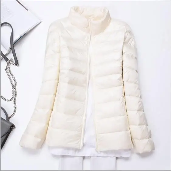 Moxeay Winter Women Down Jacket Ultra Light Down 90% White Duck Down Coat Jacket ladies' Hooded Down Parkas Quality Brand Spring - Цвет: White 2