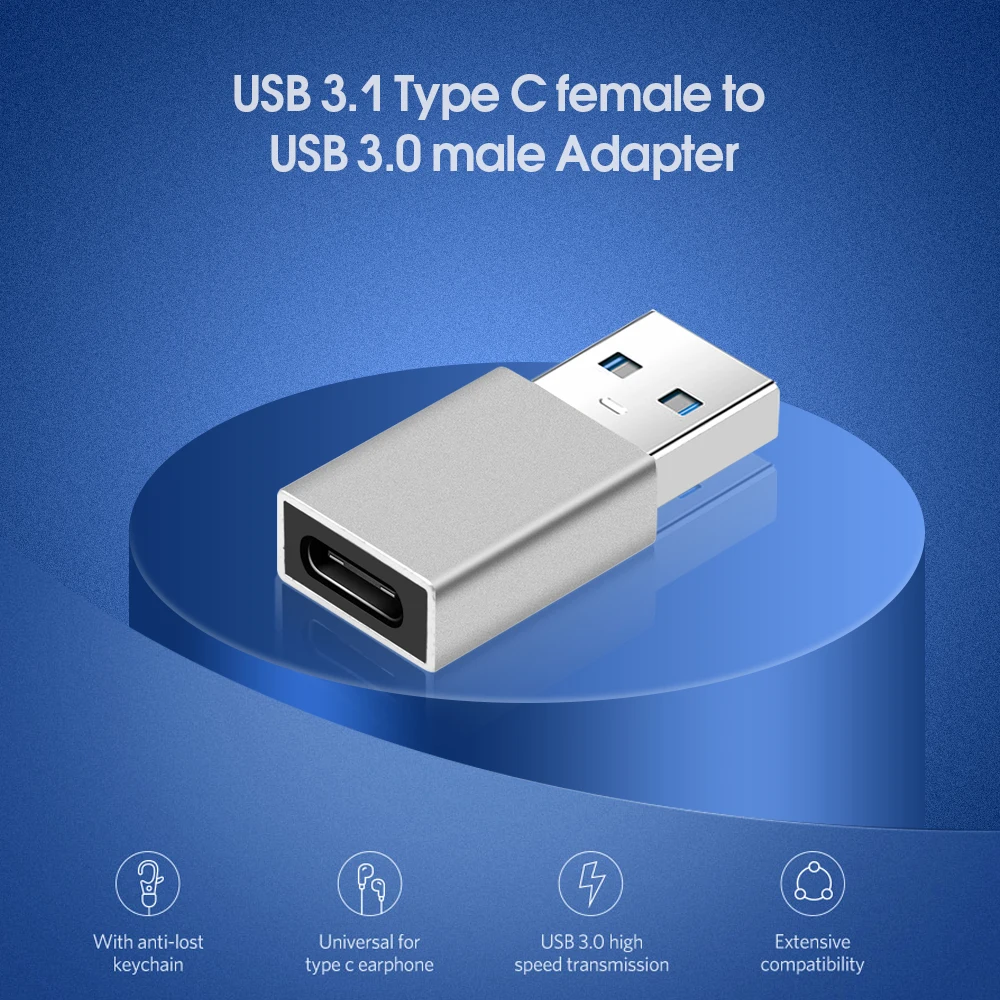 

KEBIDU External To Type C Female OTG Connector Adapter USB 3.0 Male USB C Cable USB 3.1 Type C Mini Adapter for Macbook