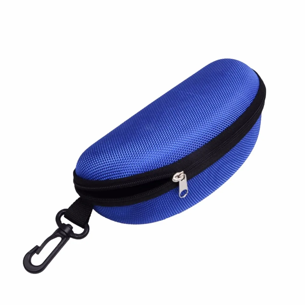 Новая портативная молния очки моллюска оболочка Жесткий Чехол для солнцезащитных очков защитная коробка - Цвет: Blue