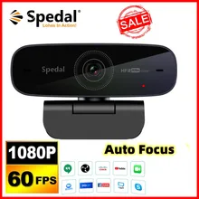 Spedal AF926 Webcam Full HD1080p 60FPS Auto Focus Stream with Microphones 【Include Software】USB Camera for Business Conferencing