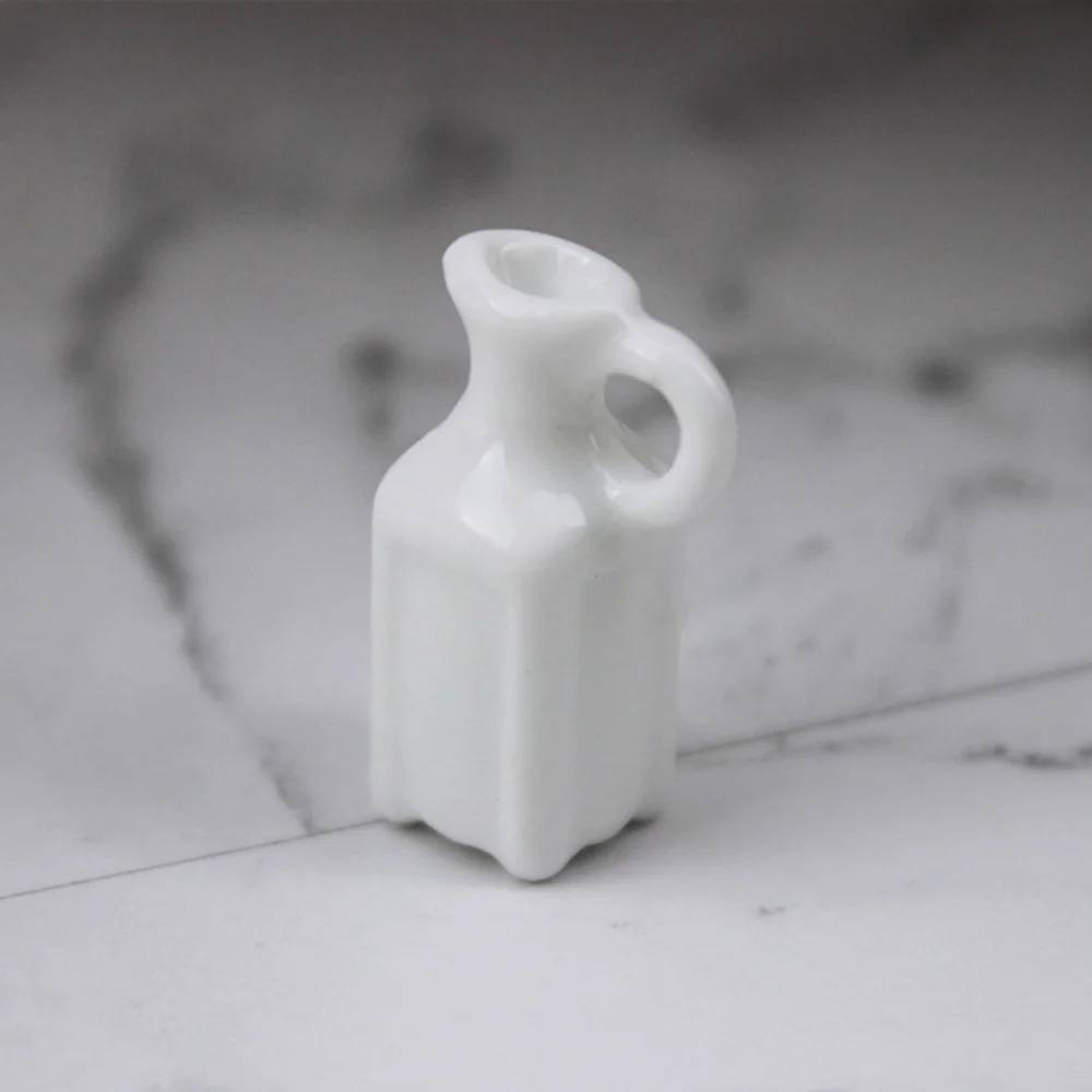 1/12 Dollhouse Miniature Accessories Mini Ceramics Flagon Simulation Tea Wine Pot Kettle Model Toys for Doll House Decoration marble ceramics bathroom set 5pcs soap dispenser tooth brush holder tumbler soap dish tray bathroom decoration accessories