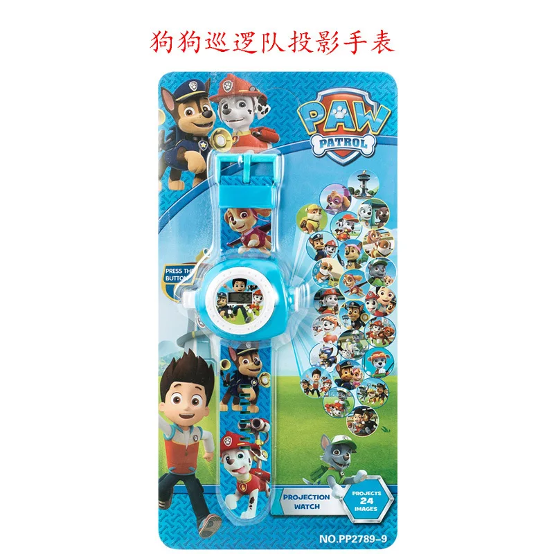 Paw Patrol 3D Projection Cartoon Children Watches Anime Figure Educational Small Kids Boys Girls Clock Toys for Children 2D33