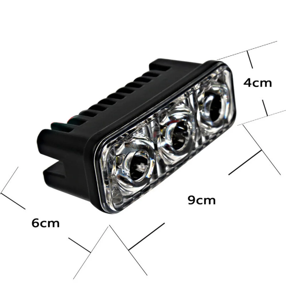 2 шт. 3LED 12V Супер белый высокий Мощность автомобиль внедорожник DRL Дневной светильник ing универсальный грузовик светильник Системы
