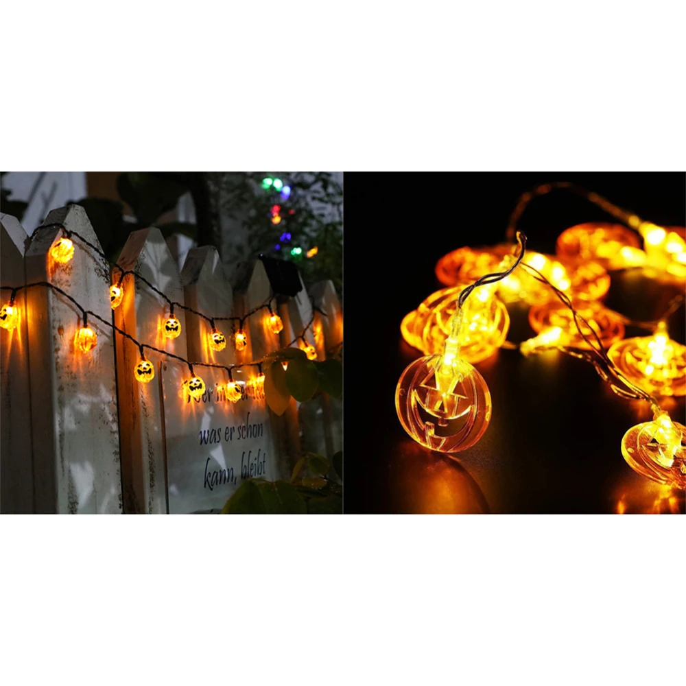 Halloween Pumpkin Led String Lights DIY Holiday Christmas Party Garden Decor