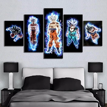 

Full Square Round Drill DIY Diamond Painting 5 Panel Dragon Ball Z rhinestone pattern Embroidery bead Cross Stitch 5D Home Decor