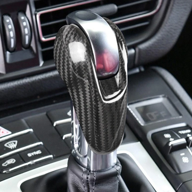 

Real Carbon Fiber Addon Gear Shift Knob Cover Trim Fit For Porsche Macan 2015-2020 718 911