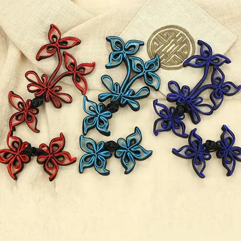 

1 pairs Handmade Hollow Flower buttons Vintage Chinese Knot Cheongsam Button Fastener DIY Hand-woven Sewing Accessories