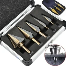 HSS 4241 Cobalt Multiple Hole 50 Sizes Step Drill Bit Set Tools Aluminum Case Metal Drilling Tool for Metal Wood Step Cone Drill