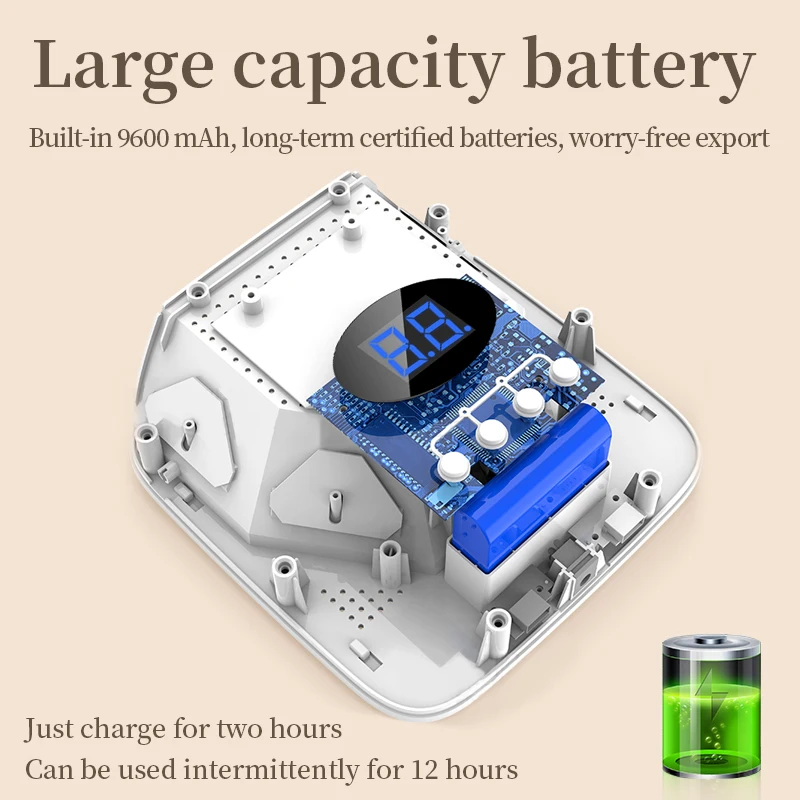 Professional Rechargeable Nail Dryer Nail Lamp UV Lamp Nail Curing Lamp LED with USB Port for Drills Phone Battery Charging 2