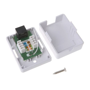 

Cat5e RJ45 8P8C HM-HB01 Model UTP Unshielded Single Port Desktop Mount Box