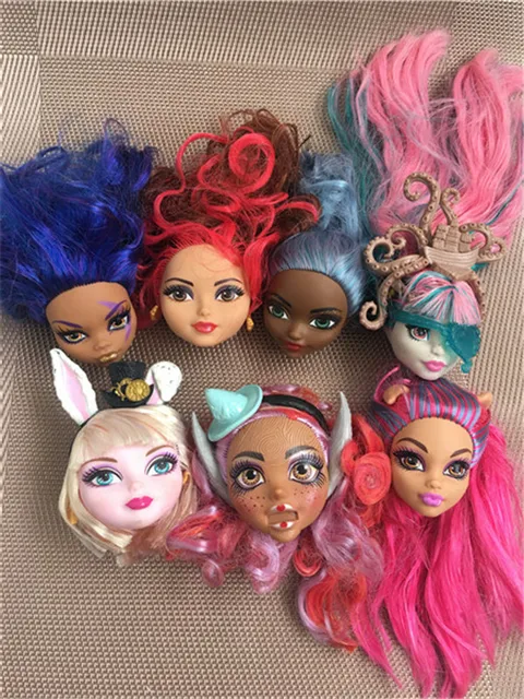 Raro coleção maquiagem monstros high school ever after alta cabeça boneca  menina vestir peças de brinquedo diy crianças presente natal favor -  AliExpress