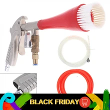 Пистолет-распылитель трубчатого типа высокого давления пневматический пистолет-распылитель моющего средства с воздушным шлангом и щеточной головкой для удаления пыли/автомойки