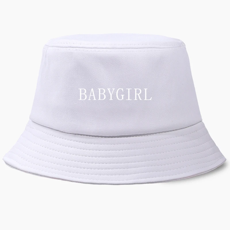 Модная Панама с черными буквами Babygirl для мужчин и женщин Летние Пляжные шапки