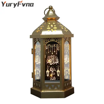 

YuryFvna Eid Mubarak Light Decoration Ramadan Light String LED Battery Box Lantern Arab God Lantern Oil Lamp Palace Lamp