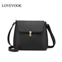 LOVEVOOK, сумки через плечо для женщин, маленькая сумка на плечо, Женская однотонная сумка на застежке, кошелек, сумка-мессенджер, сумка на плечо